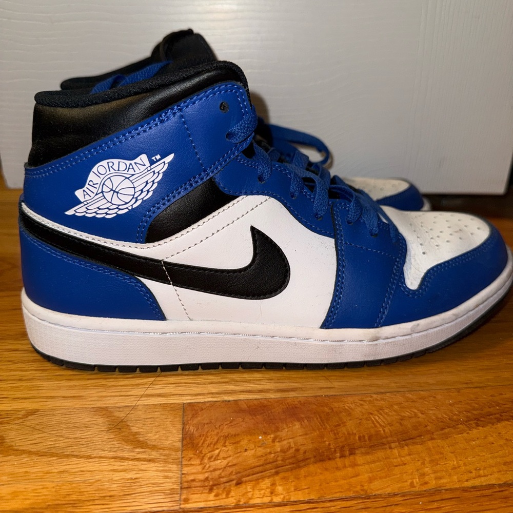 Jordan Blue and Black High-Top Sneakers
